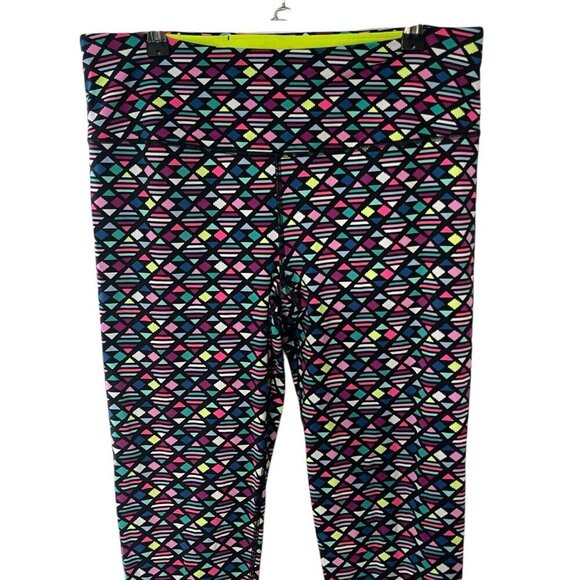 Victoria's Secret VSX Sport Womens Multi Colored Geometric Wide Waist Leggings L - Picture 4 of 12